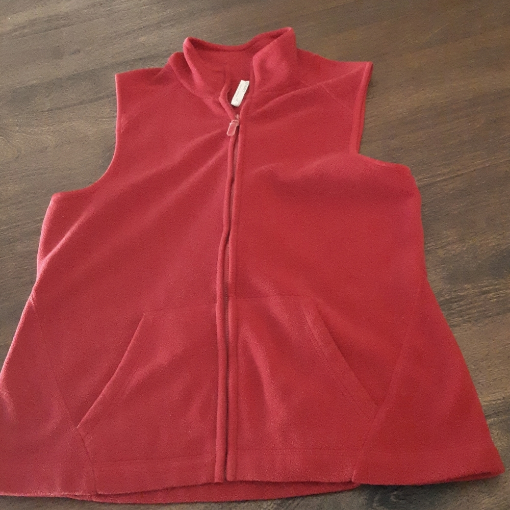 Old Navy Red Fleece Vest